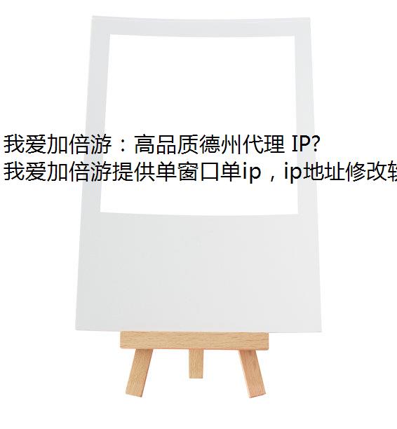 我爱加倍游：高品质德州代理 IP，轻松换德州 IP 地址