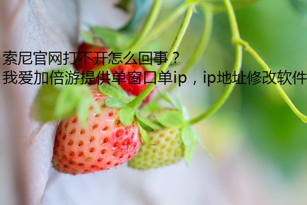 索尼官网打不开怎么回事？