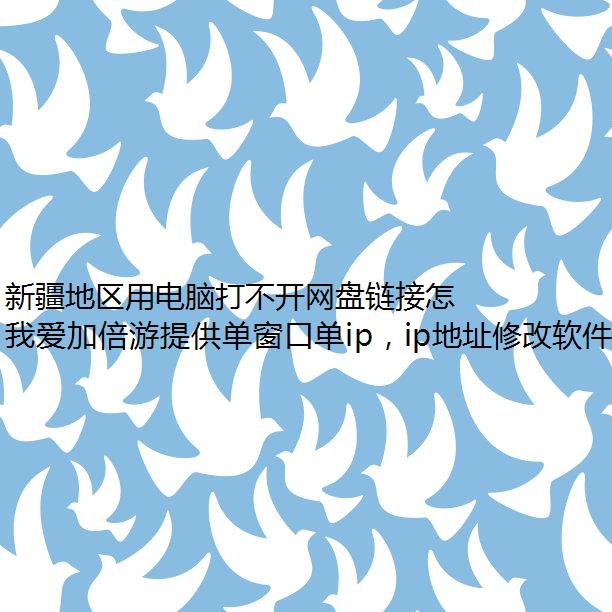 新疆地区用电脑打不开网盘链接怎么办？